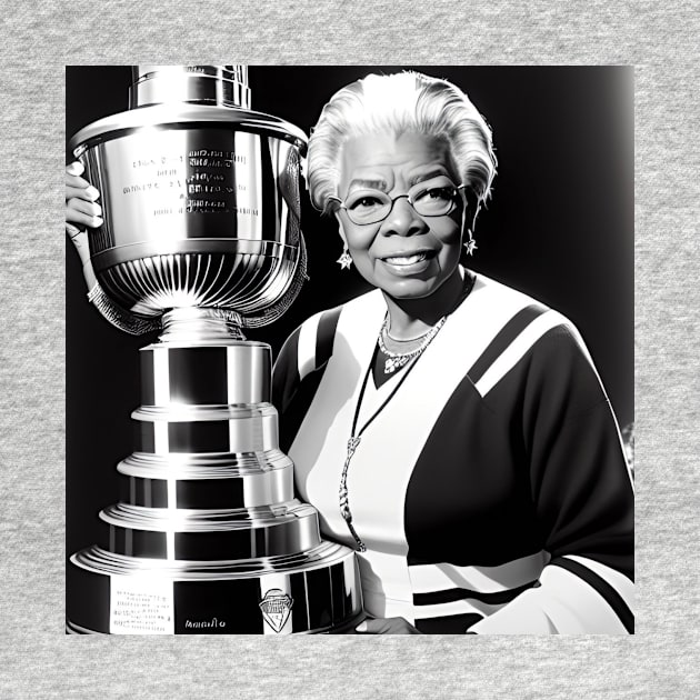 Maya Angelou Holding The Stanley Cup by Uncle Jennifer’s Clothes Fridge